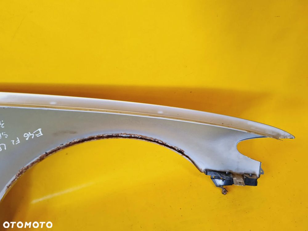 BŁOTNIK LEWY PRZÓD PRZEDNI BMW E46 SEDAN LAK: TITANSILBER METALLIC 354/7 NR659 - 12