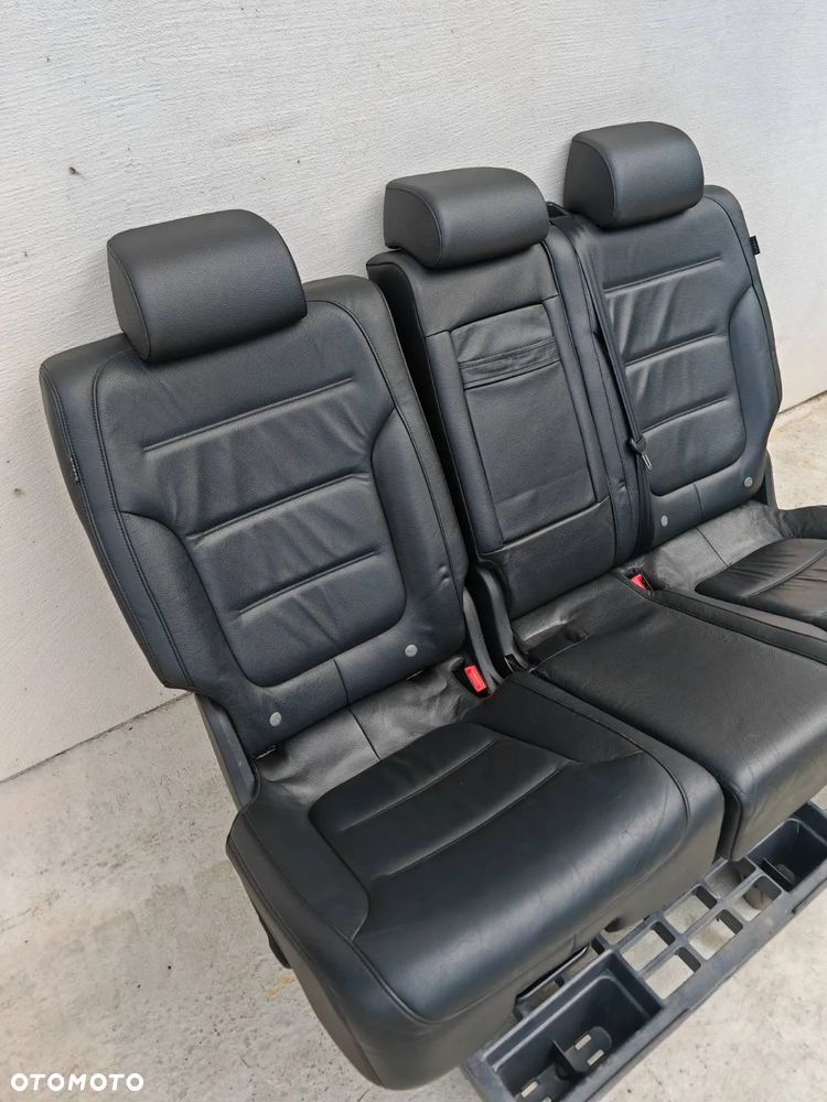 VW TOUAREG II 7P 10-18R KANAPA FOTELE TYL AIR BAG KOMPLET SKÓRA CZARNA - 2