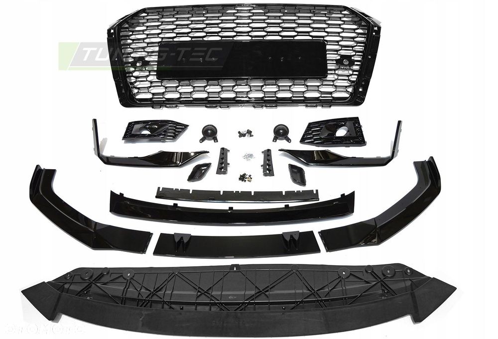 Zderzak przod Grill Kratki Tuning R S 4 Line look Audi A4 b9 8w 0 2015-2019 - 5
