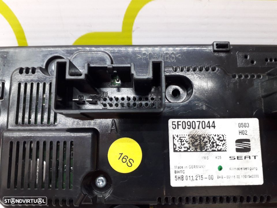 Comando Chauffage / AC Seat Leon 1.6 TDi 105Cv de 2014 - Ref: 5F0907044 - NO310014 - 2