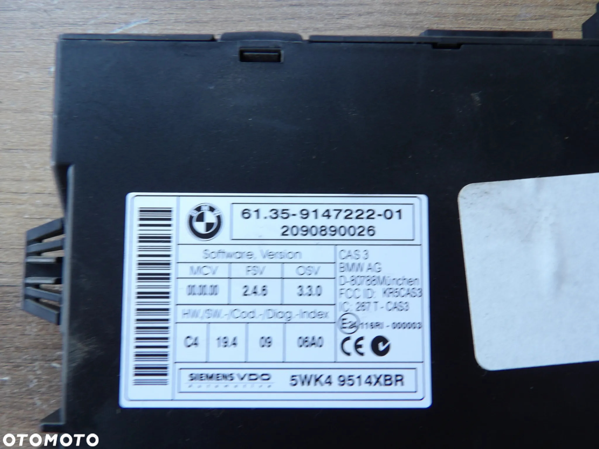 BMW - E60*,E70*,E80*,E90*,R* - MODUŁ CAS 3 - 9147222 - 2
