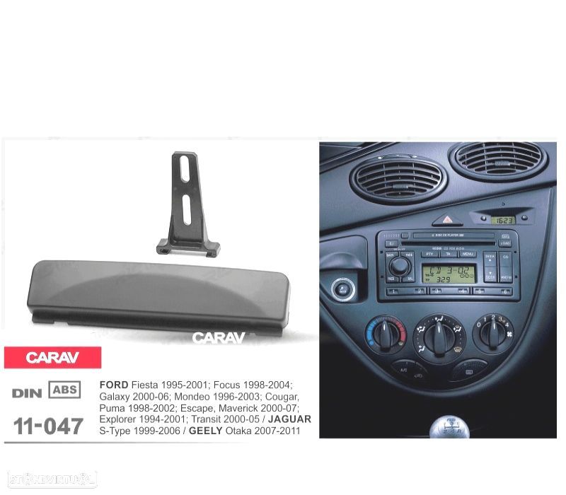 MOLDURA ADAPTADORA PRETO RADIO 1-DIN FORD - 3