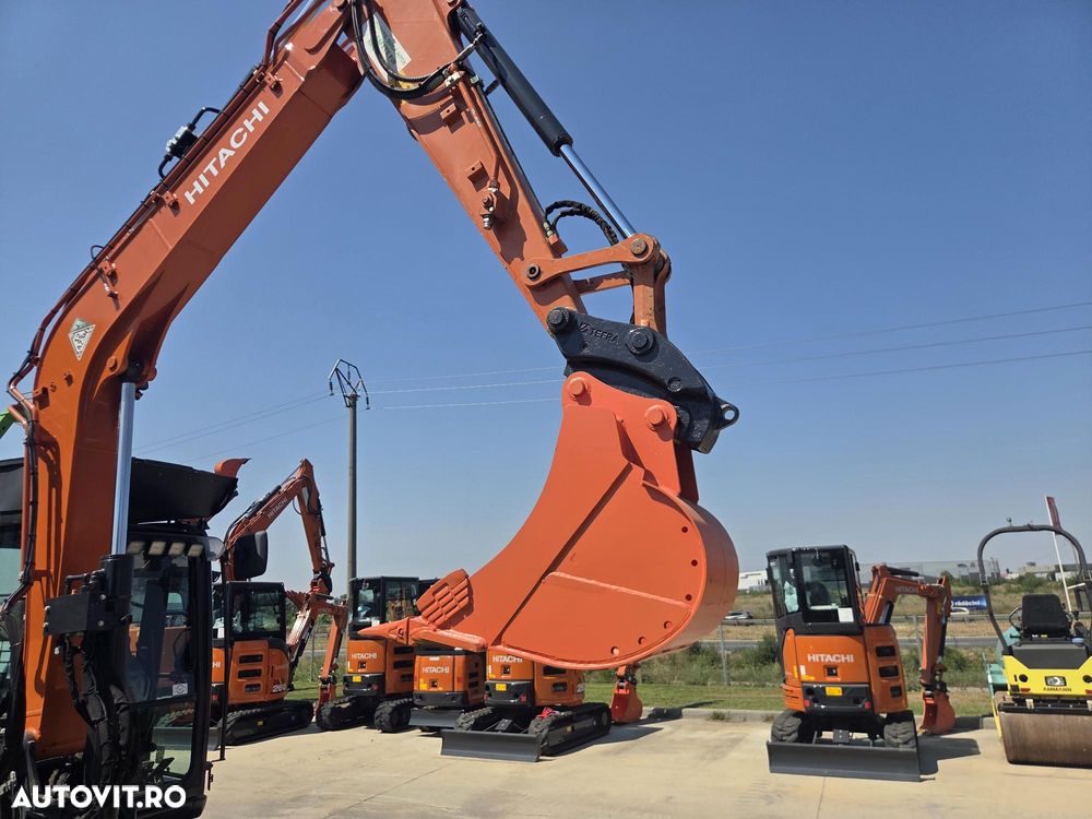 Hitachi ZX85-6, 2022, 2.787h, CUPLA RAPIDA HIDRAULICA+3 cupe NOI, adanc sapare 5m, latime 2,3m, senile cauciuc 80% ok doar 444h deplasare, inst picon pe brate, aer cond, camera spate, scaun incalzit, LAMA NIVELARE, Masa 8,5t, leasing, PROMOTIE 62.900Eur+Tva - 22