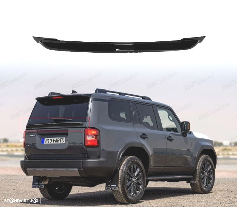 AILERON SPOILER TOYOTA LAND CRUISER J250 24- PRETO BRILHANTE - 1