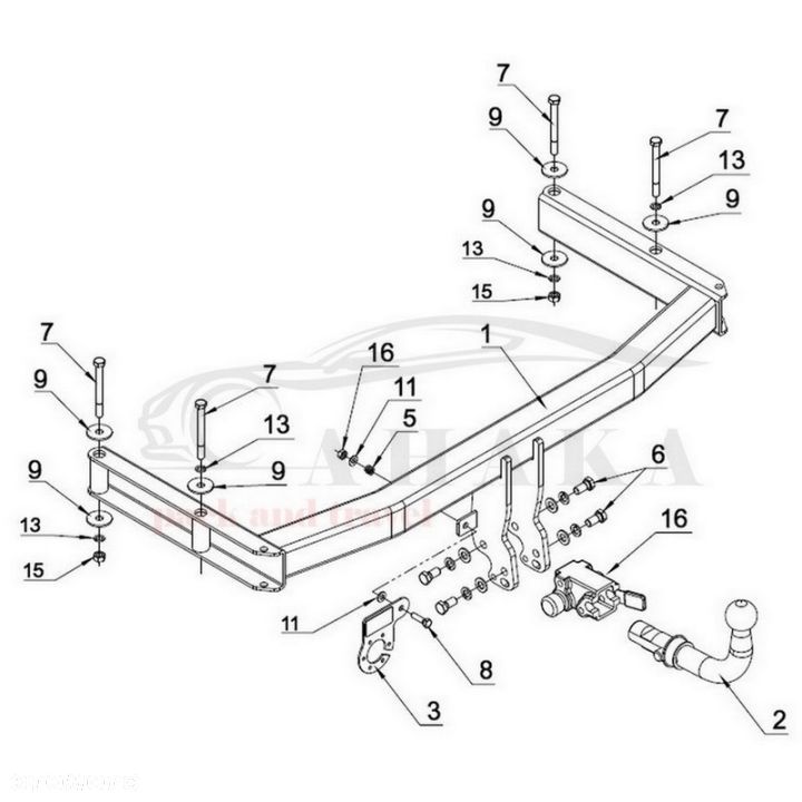Hak Holowniczy Automat Do Audi A4 B6 Sedan 2000-2004 - 3