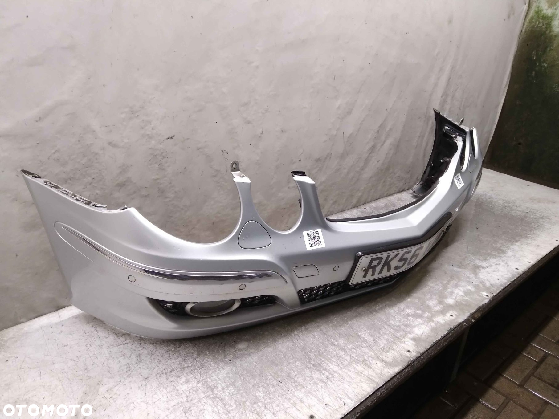 ^ ZDERZAK PRZÓD PRZEDNI MERCEDES BENZ W211 E KLASA LIFT FL ELEGANCE 744 SREBRNY PDC CZUJNIKI HALOGENY - 2