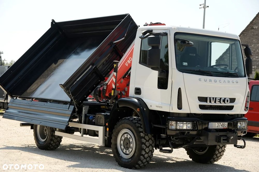 Iveco EUROCARGO 4x4 110E22 *WYWROT 3-STRONNY + HDS FASSI F80 * - 2