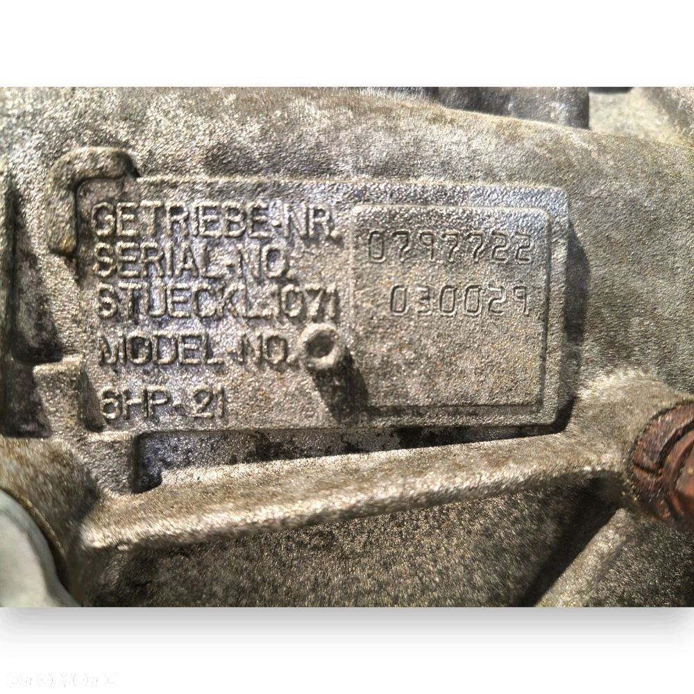 SKRZYNIA BIEGÓW 7592522 BMW E81 E87 E90 E91 E60 E61 2.0 i 6HP-19 benzyna - 12
