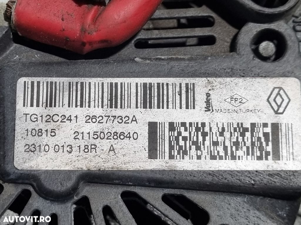 Alternator Renault Captur 1.5 DCI 2013 - 2017 90CP 1461CC K9K Euro5 (1202) Diesel ... - 4