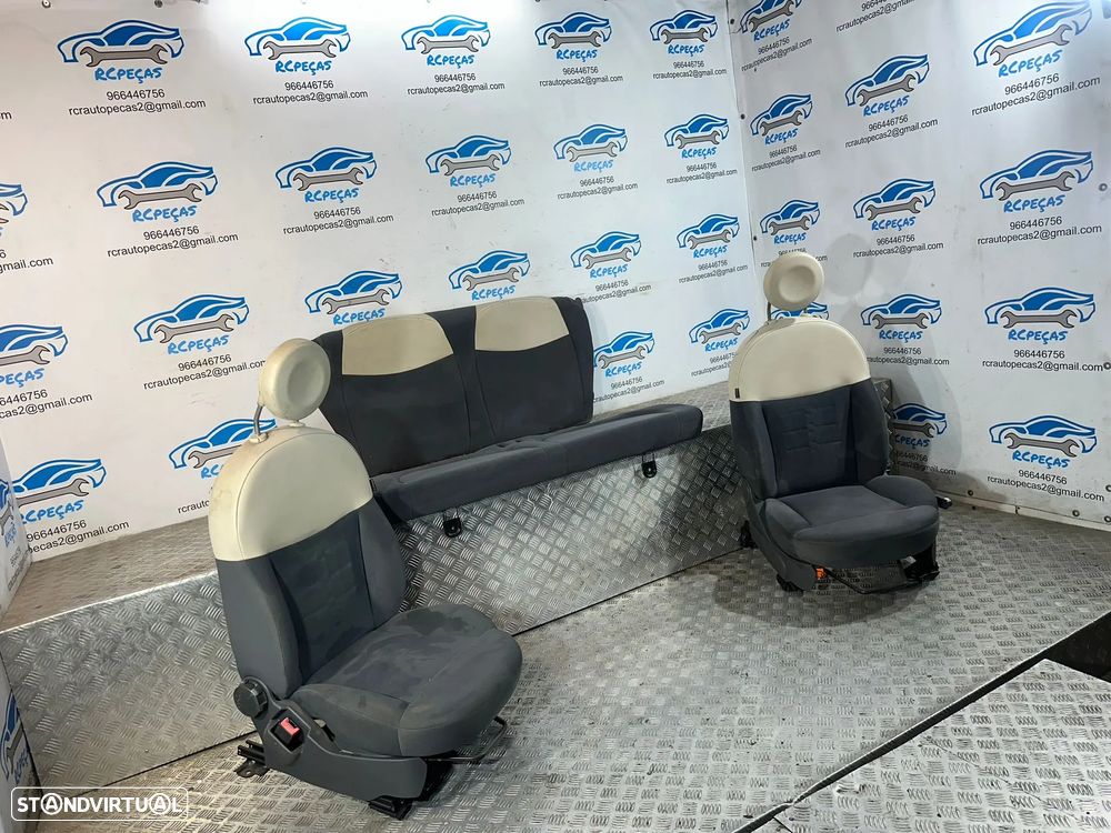 .Conjunto Bancos Pele Tecido Fiat 500 Cabrio 312 2007 - Presente - 3