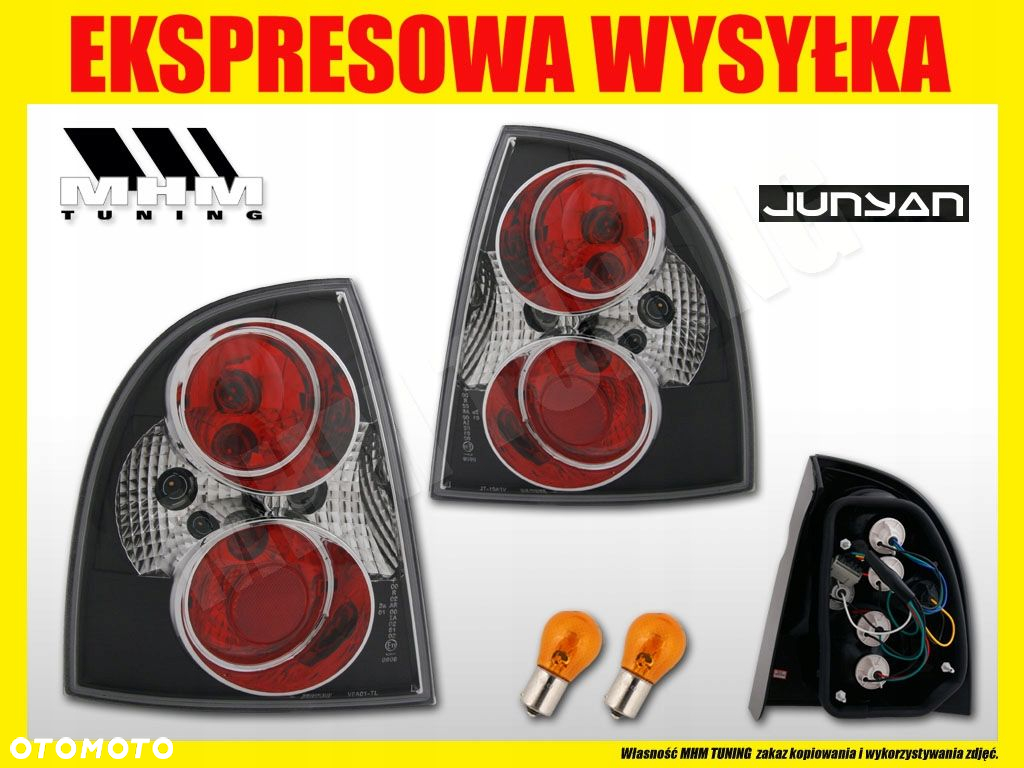 Lampy tyl ne kpl Tuning Black Czarne VW Passat B5 3b gp Lift 2000-2005 Seda - 3