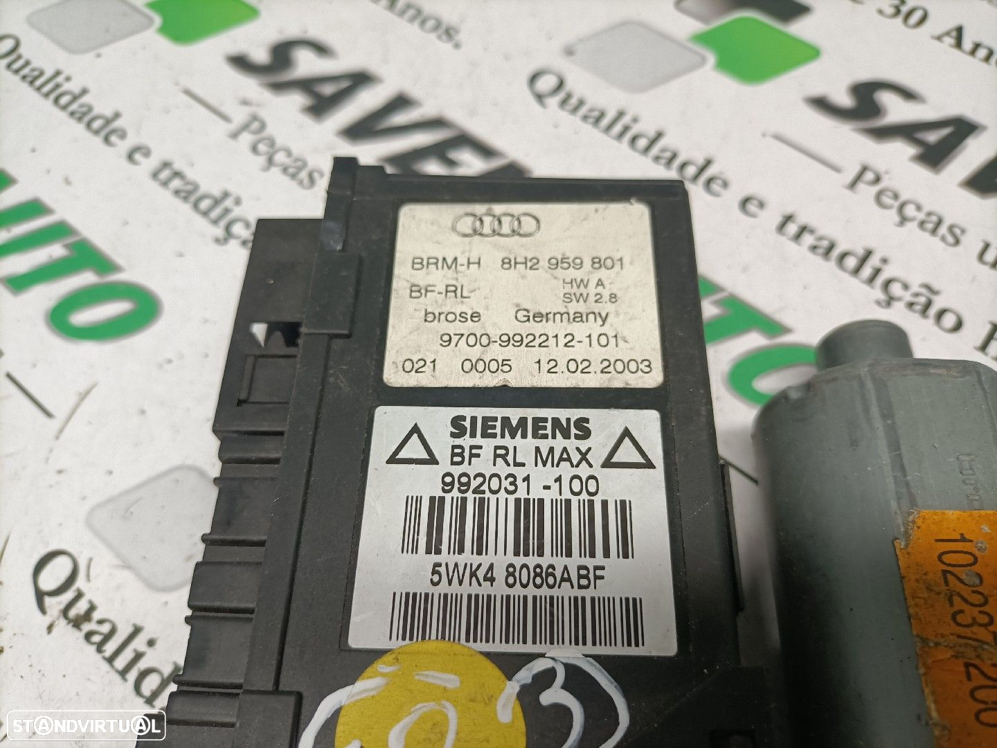 Motor Elevador Frente Esquerdo Audi A4 Cabriolet (8H7, B6, 8He, B7) - 3