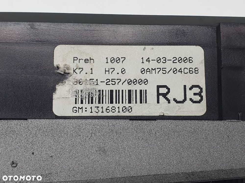 PANEL STEROWANIA NAWIEWU OPEL ZAFIRA B 13168100 - 5