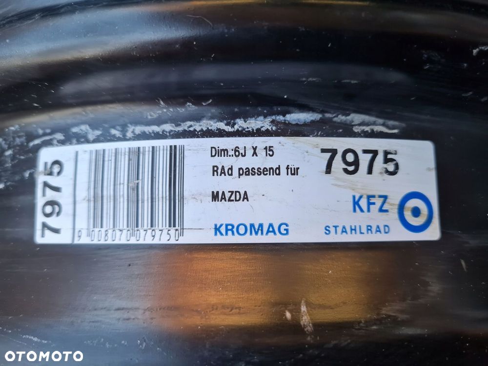 MAZDA KIA Hyundai Felgi Stalowe 6x15 5x114.3 ET52,5 NOWE - 5