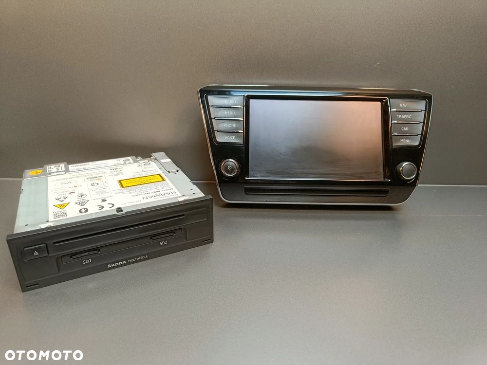 Radio Skoda Superb 3 III Wyświetlacz Jednostka Nawigacja 3V0035020C 3V0919606 - 1