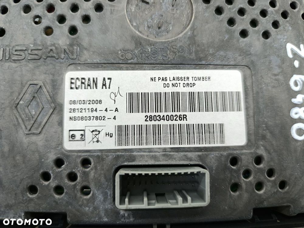 WYŚWIETLACZ RADIA RENAULT LAGUNA III 280340026R - 6