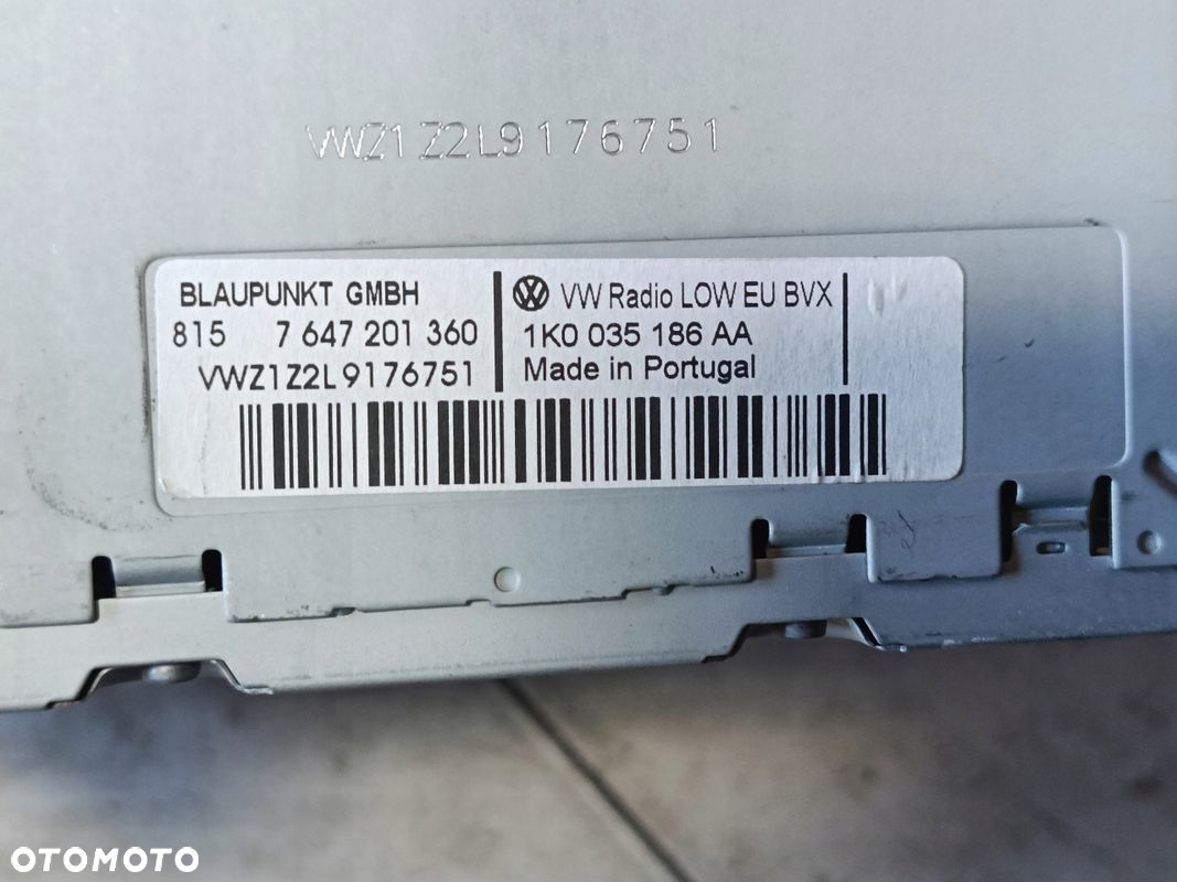 VW GOLF VI CD RADIO 1K0035186AA - 2