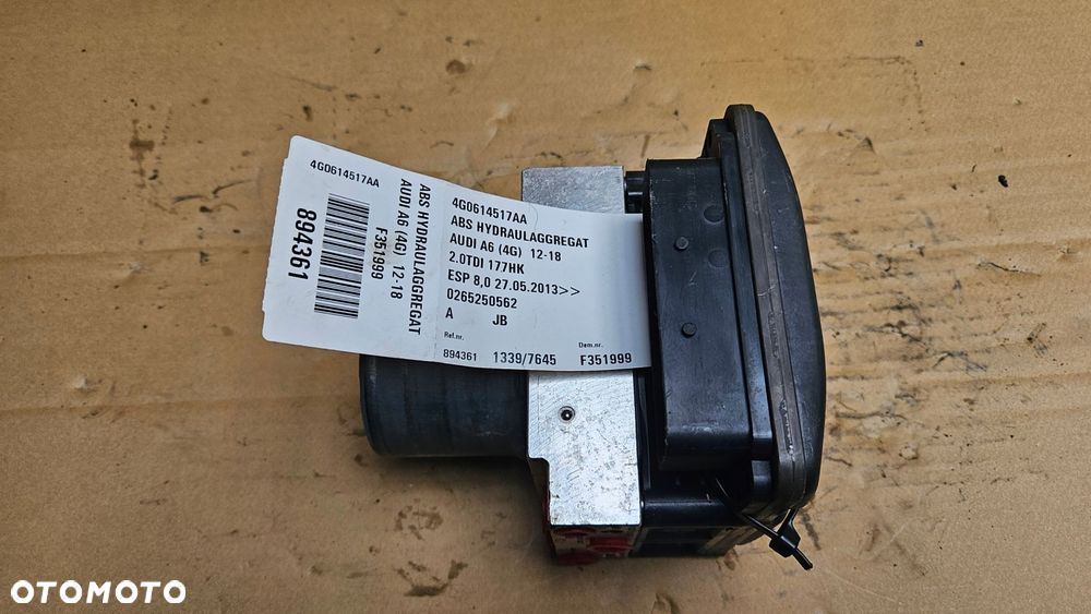 pompa hamulcowa abs 4g0907379l 4g0614517aa audi a6 a7 c7 nr 351999 - 2