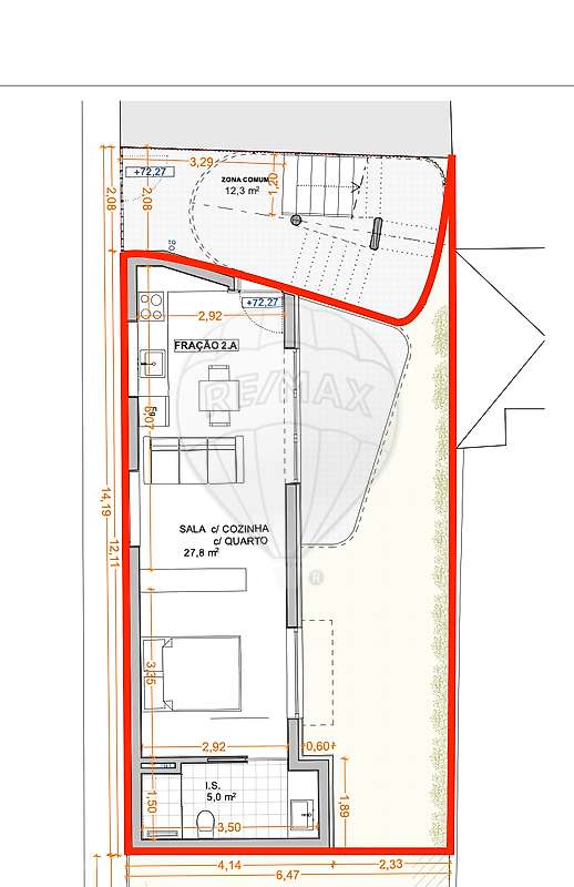Apartamento T0 para venda - Grande imagem: 4/5