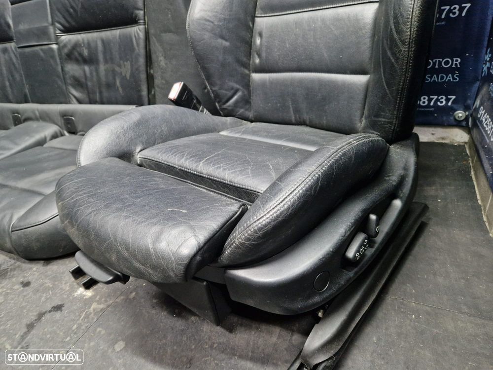 Jogo de bancos usados BMW SERIE 3 E46 COUPE PACK M 330ci 325ci 320d ELETRICOS PELE PRETOS - 3