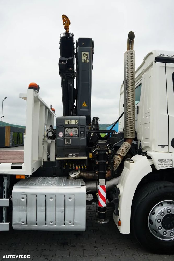Mercedes-Benz AROCS 2533/ 6X2 / REMORCA AUTO + HIAB 188 B-2 HGV / COMANDE HIDRAULICE / TROLIU / PUNȚĂ RIDICATĂ - 17