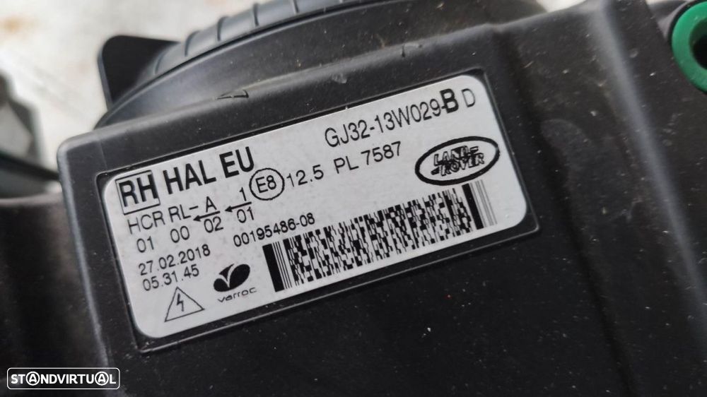 farol direito Halógenio Evoque facelift GJ32-13W029 - 6