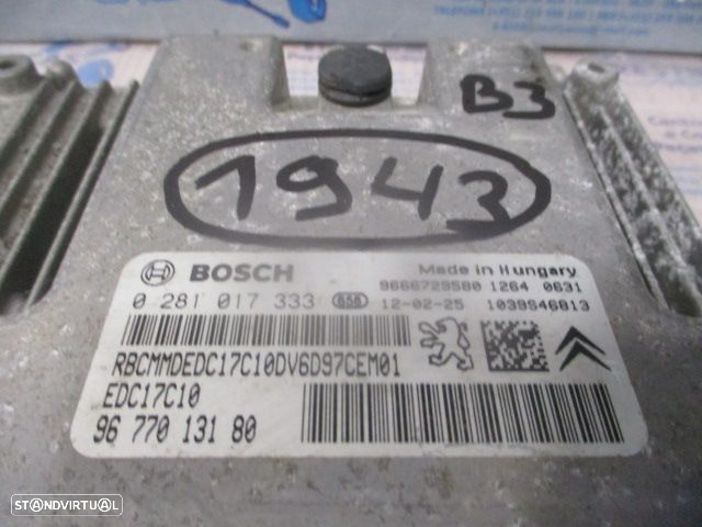 Centralina 0281017333  9666729580  9677013180 PEUGEOT 308 SW FASE 2 2012 1.6HDI 90CV 5P CINZA BOSCH - 4