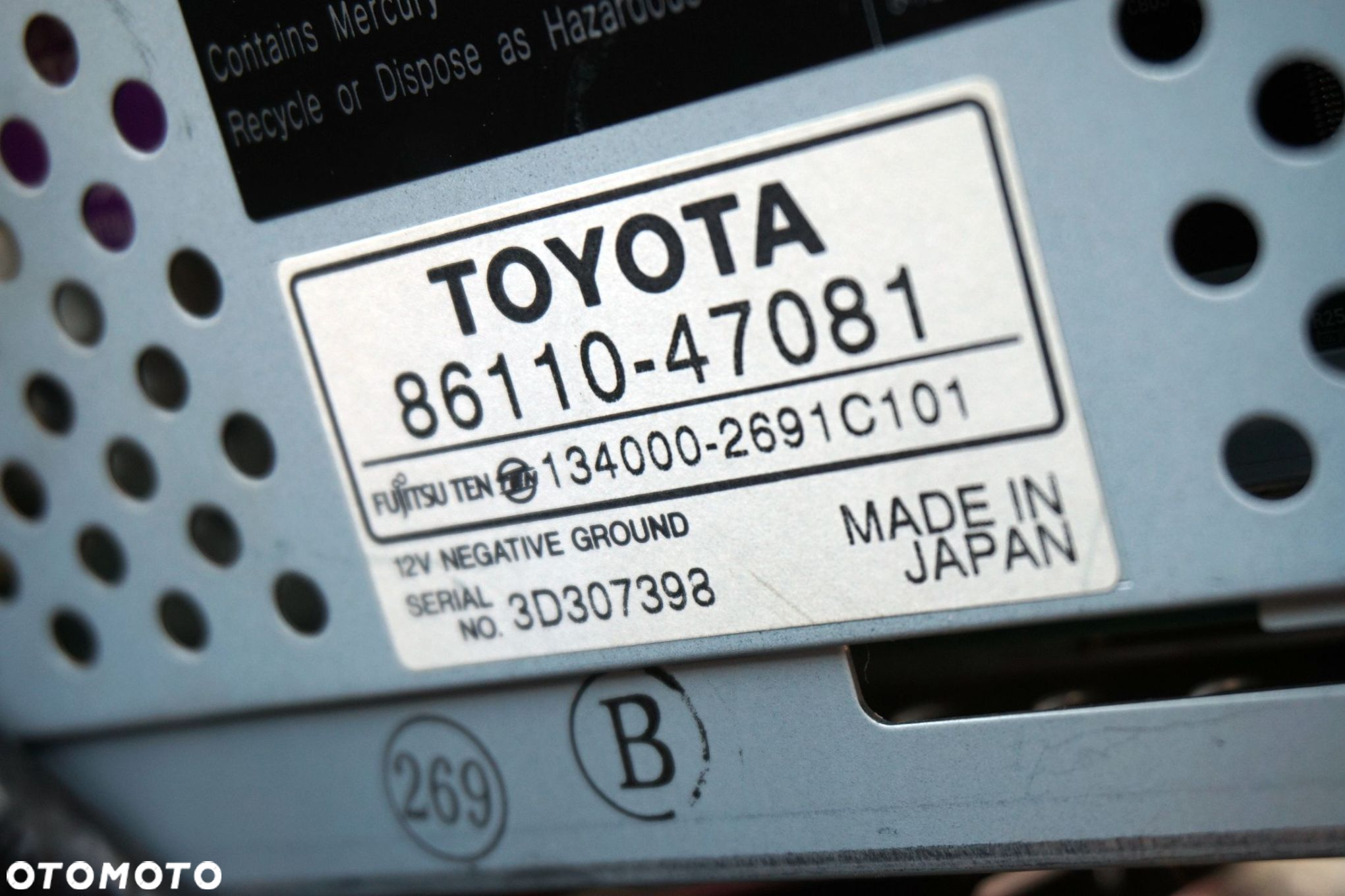 WYŚWIETLACZ RADIA ZEGAREK PRIUS II XW20 86110-47081 TOYOTA 2004-2009 - 6