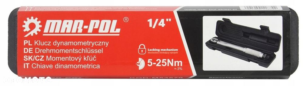 KLUCZ DYNAMOMETRYCZNY 1/4 5-25NM BLOKADA REGULACJA - 3