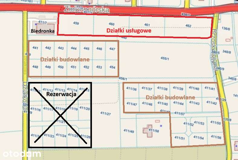 Działki budowlane i usługowe w Droszkowie - Pełny obrazek: 3/3