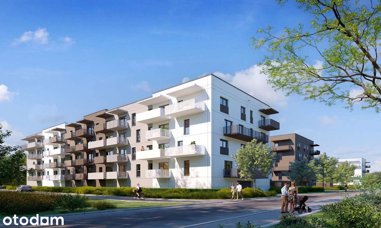 Słoneczne 2 pokoje (44,3 m²) z balkonem | Nowe osiedle w Pułtusku