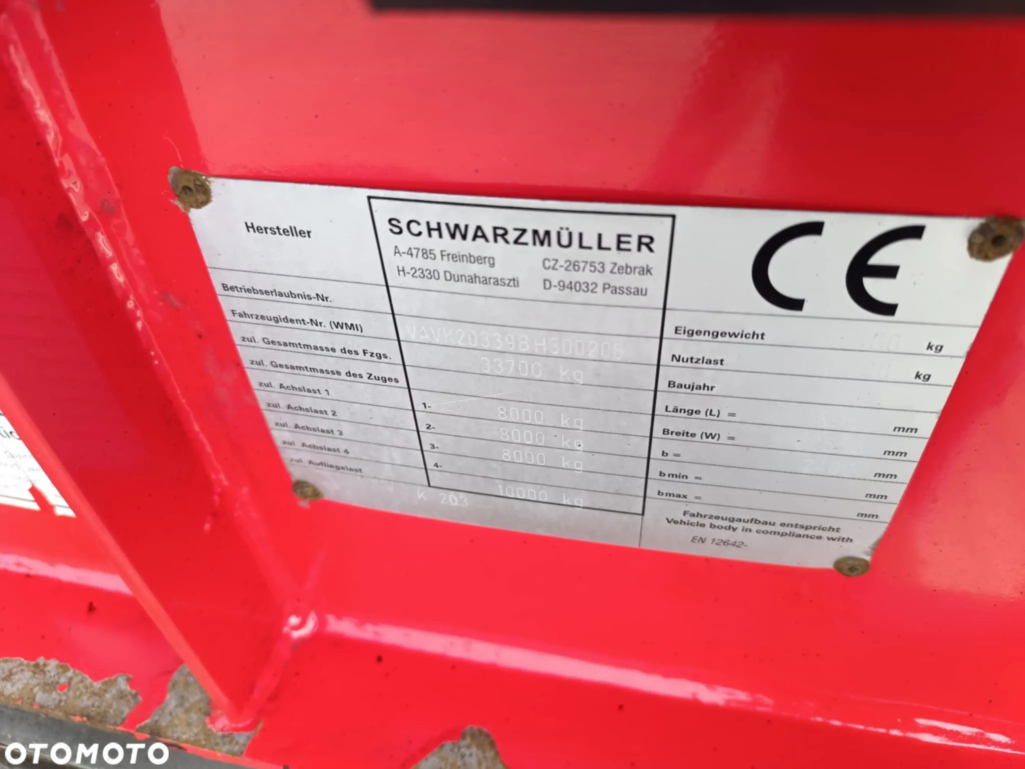 Schwarzmuller 2011 rok 25m3 alufelgi os podnoszona hamulce bebnowe lekka 5,11t SAF - 21