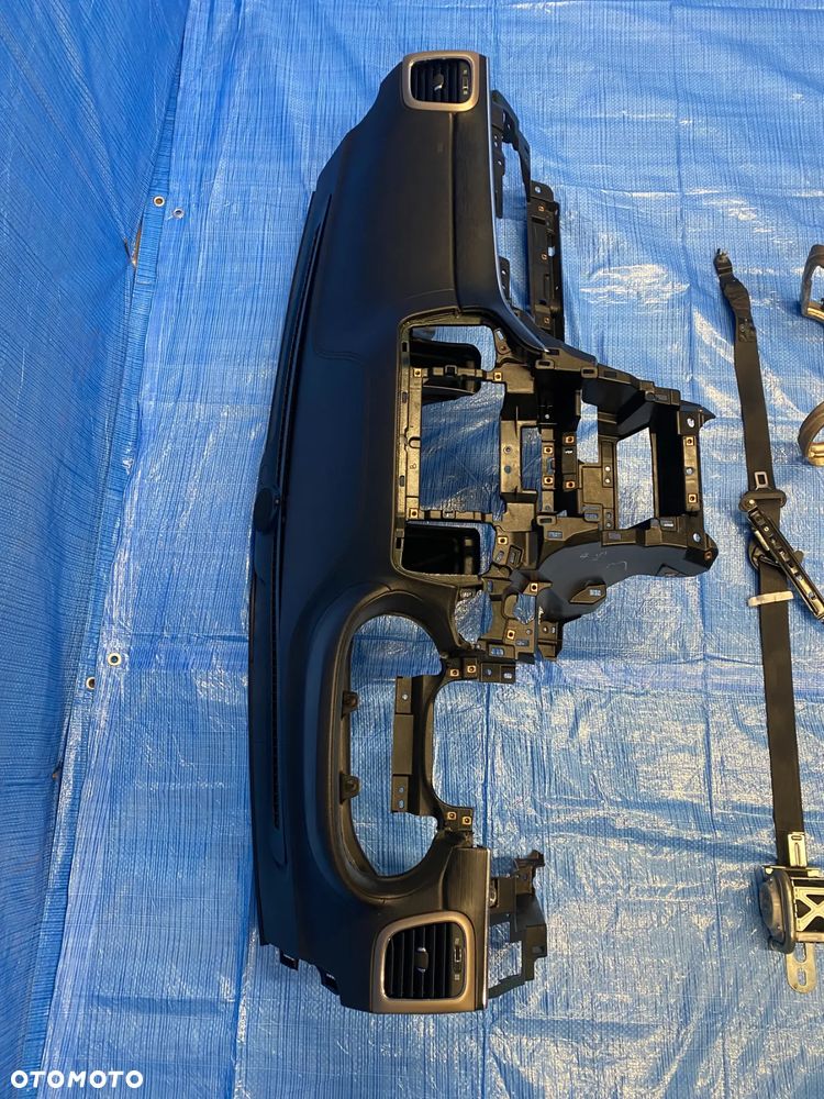 JEEP GRAND CHEROKEE WK2 SUMMIT LIFT DESKA ROZDZIELCZA KONSOLA KOKPIT PODUSZKI AIRBAG PASY ORYGINAŁ CZARNA SKÓRA KOMPLET - 10