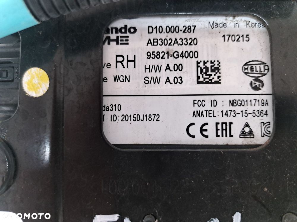 HYUNDAI I30 III 17 19 RADAR TYLNY PRAW  95821-G4000 - 2