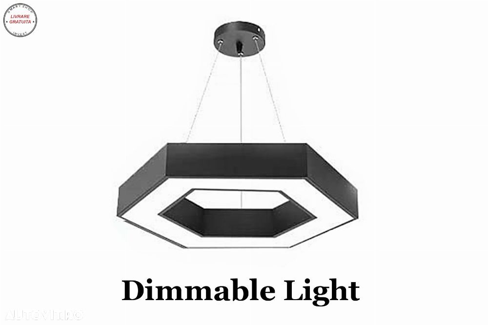 Candelabru Sistem de Iluminare Plafon Hexagon HoneyComb 6500K Diametru 60cm Reglab- livrare gratuita - 1