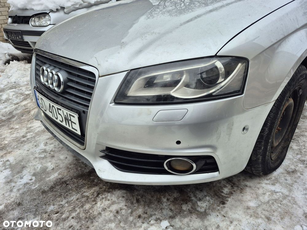 Kompletny zderzak audi a3 8p lift sline 6xpdc spryskiwacze srebrny - 3