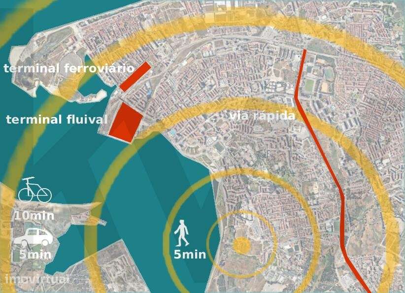 Terreno urbano para construção Barreiro - 298m2 - 210m2 de construção - Grande imagem: 4/22