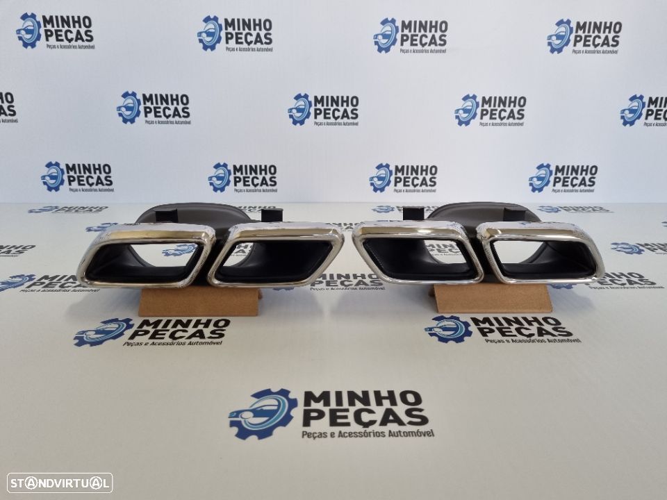 Ponteiras de Escape Mercedes W205 Look AMG - 1