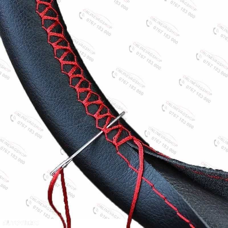 Husa piele pentru imbracat volan auto - 3