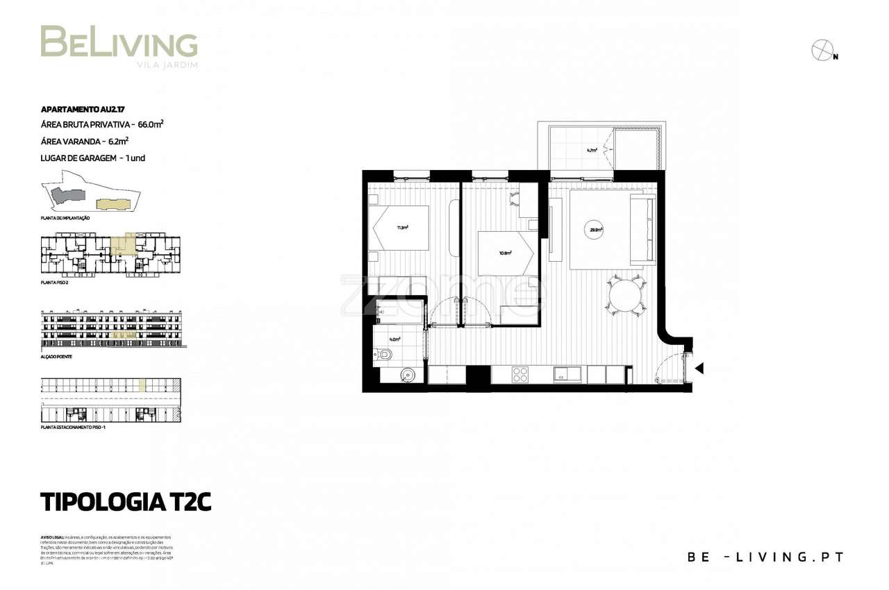 T2 | BeLiving Vila Jardim – Vila das Aves, Santo Tirso - Grande imagem: 2/15