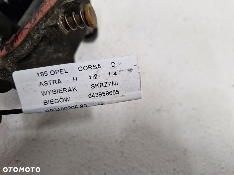 OPEL CORSA D ASTRA H 1.2 1.4 WYBIERAK SKRZYNI BIEGÓW 643958655 R90400206 - 6