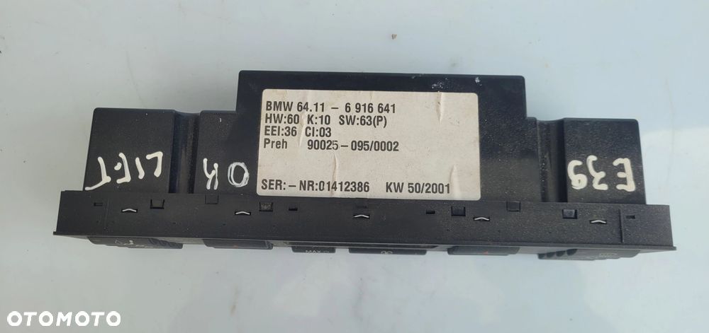 PANEL KLIMATYZACJII NAWIEWU BMW E39 LIFT 6916641 - 2