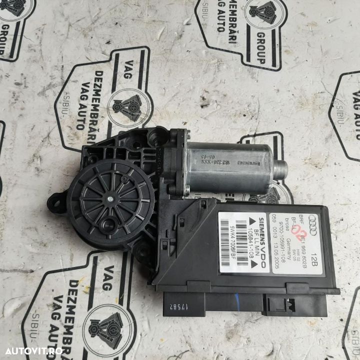 Motoras macara fata dreapta Audi A4 B7 - 8E1959802B (8E1 959 802 B) - 1