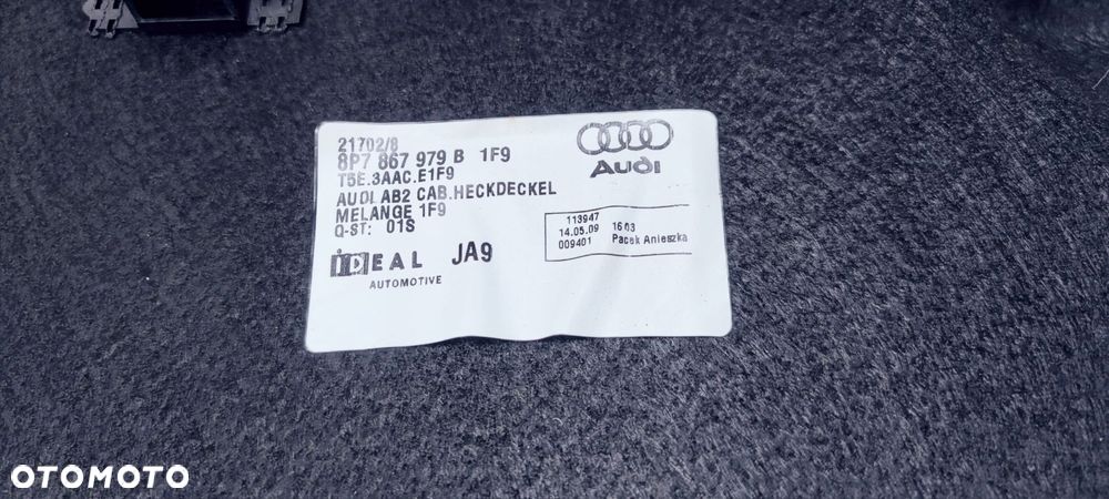 TAPICERKA KLAPY TYŁ AUDI A3 8P CABRIO 8P7867979B - 3