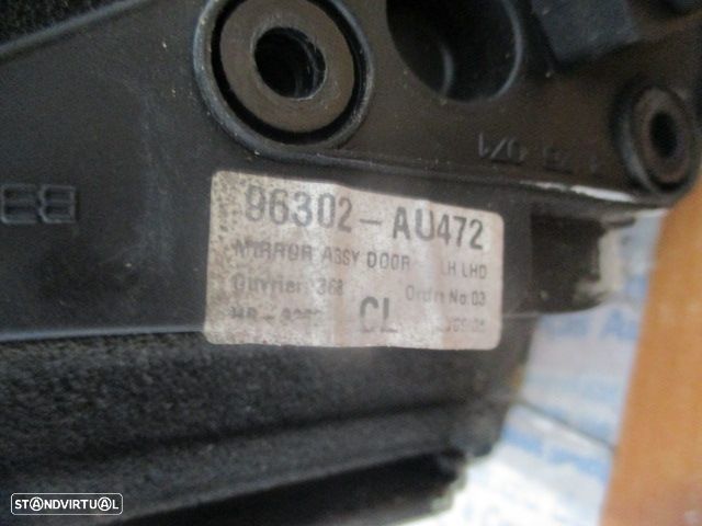 Espelho 96302AU472 NISSAN PRIMERA 4 2002 1.8I 115CV 5P PRETO ESQ ELETRICO 5 PINOS - 4