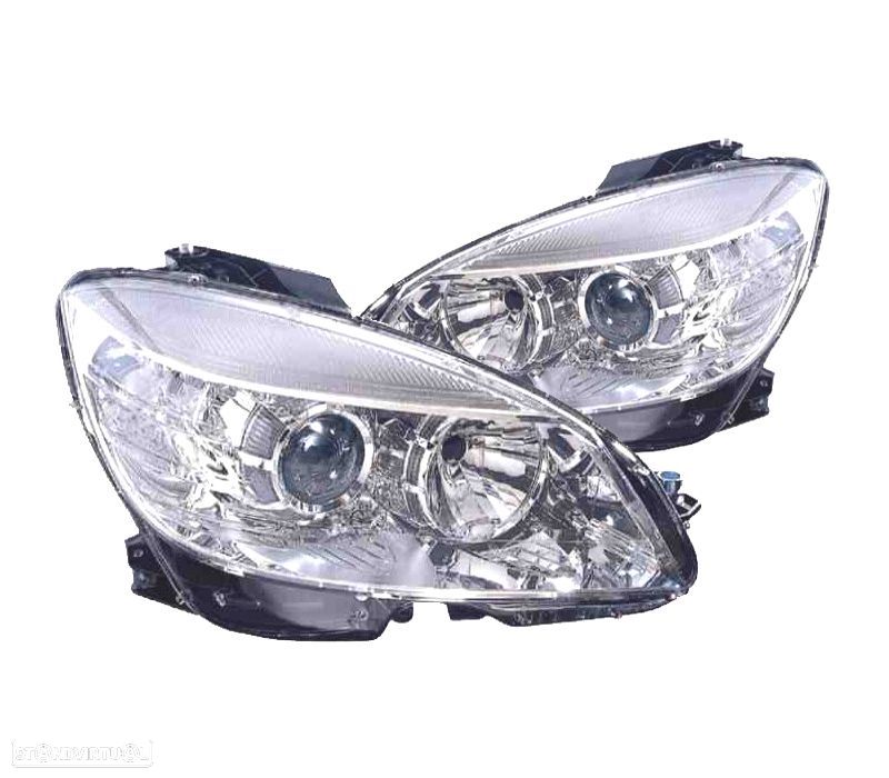 FARÓIS OPTICAS PARA MERCEDES W204 C CLASSE 07-10 - 1