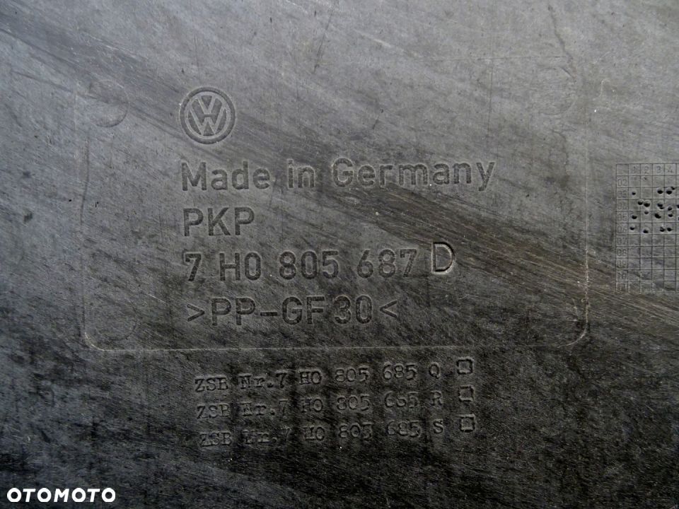 OSŁONA PŁYTA POD SILNIK VW T5 2.5 TDI 7H0805687D - 9