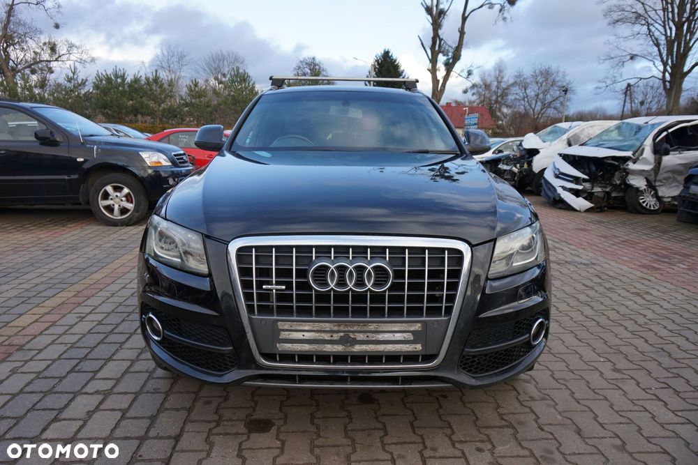 MASKA ZDERZAK BŁOTNIKI LAMPY Q5 I 8R LZ9Y XENON SPRYSKI S-LINE AUDI 2008-2012 CZARNY PRZÓD KOMPLETNY - 1