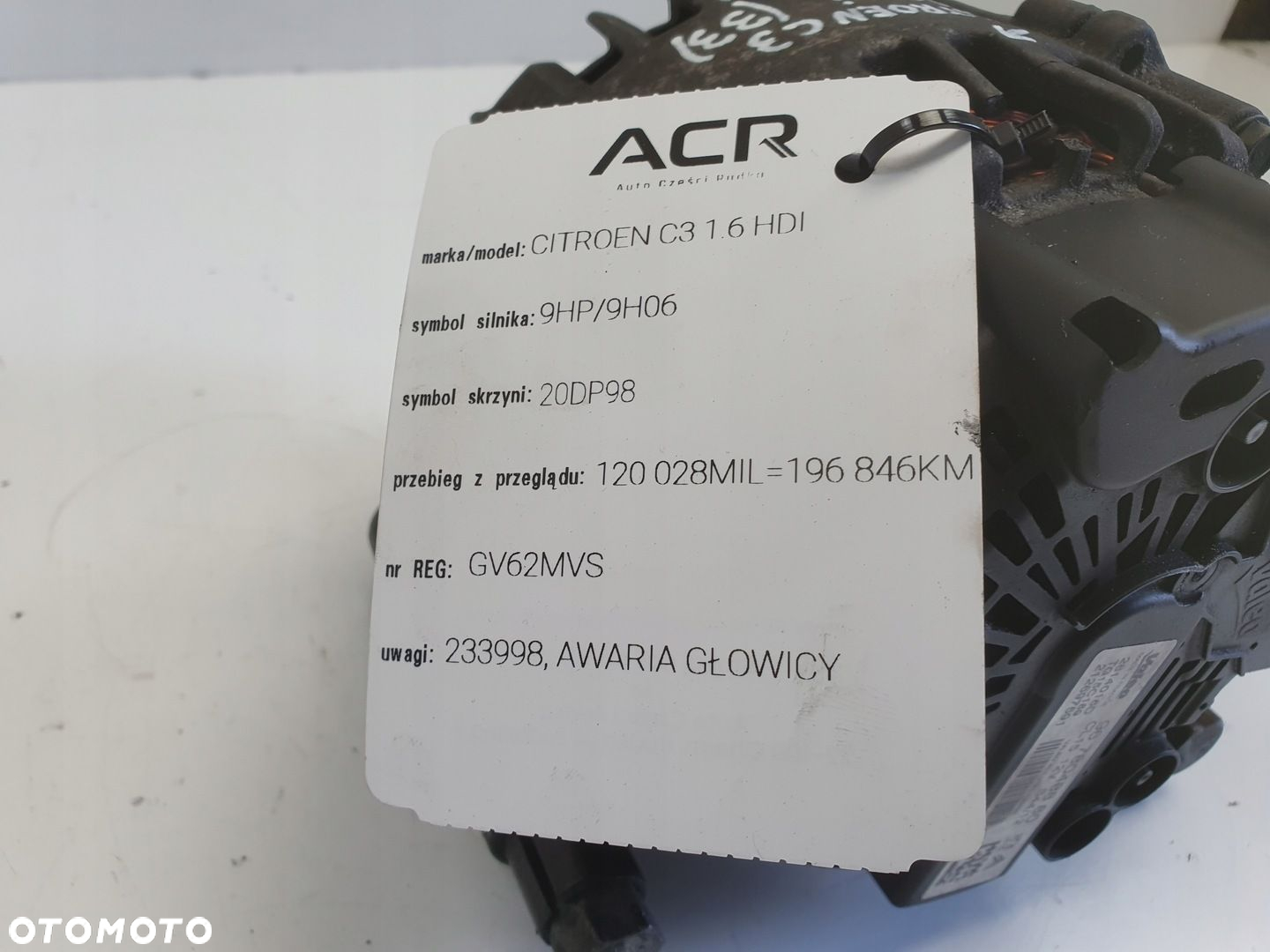Citroen C3 II 1.6 HDi ALTERNATOR Valeo 9678048880 CL15 - 6