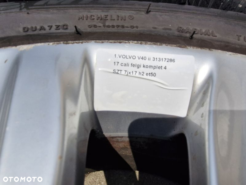 VOLVO V40 2 II FELGI ALUMINIOWE ALUFELGI 17" CALI 7JX17H2 ET50 5x108 31317286 - 2